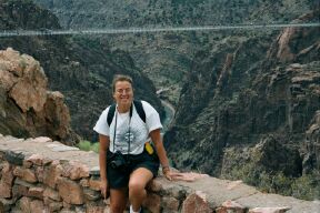 Me at the Gorge...no pushing please, it is a long way down...
