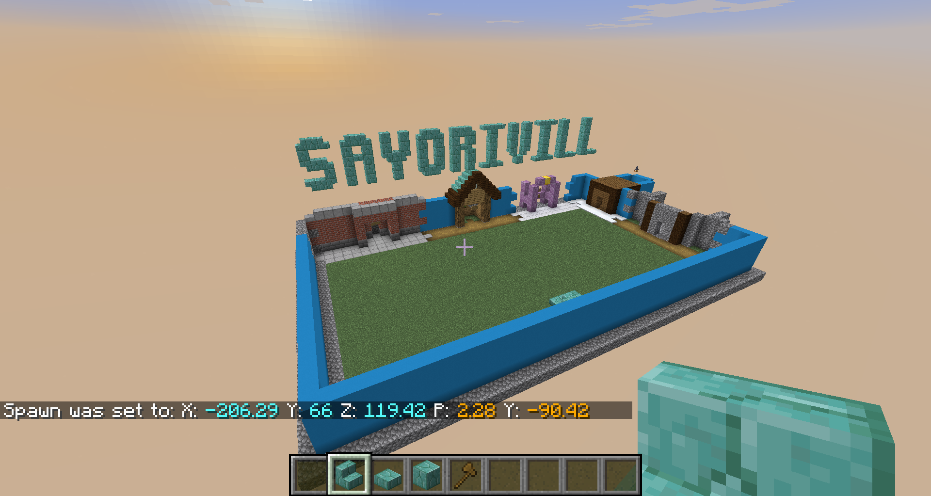 A view of this server's spawn area.