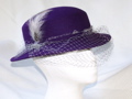 #21 Purple wool with grey feather and veil (used); $5
