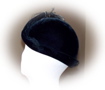 #33 Vintage black velvet pillbox; was $10 now $5