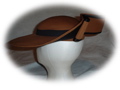 #45 Brown/black covered buckram hat (used); was $10 now $5