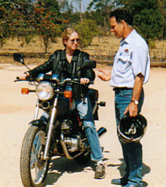 Instructor, Col Rogerson with trainee