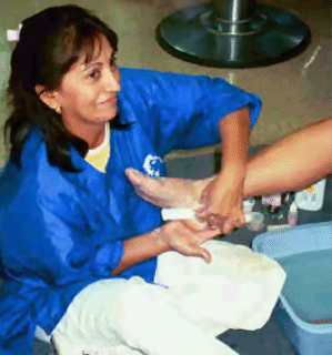One of Seguin Beauty School's practical classrooms.