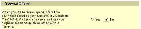 GeoCities Special Offers