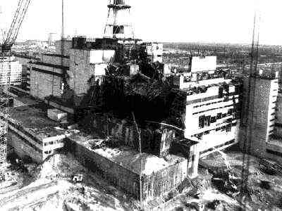 La centrale di Chernobyl dopo l'incidente dell'86