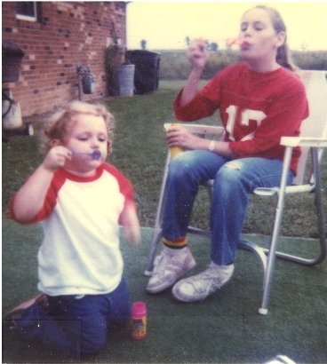 blowing bubbles