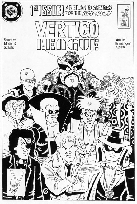 VERTIGO LEAGUE #1 faux cover by Fred Hembeck