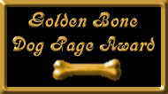 Golden Bone Dog Page Award Received 10/31/97