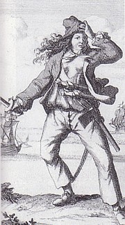 Mary Read with her boobs hanging out.