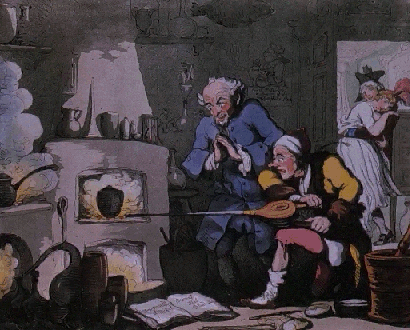 caricature of alchemists (17th century)