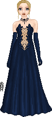 Erika in her formal gown