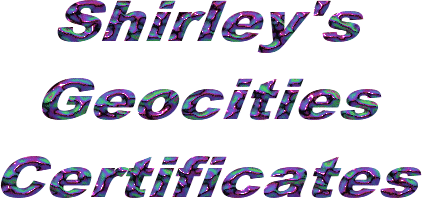 Shirley's Geocities Classes