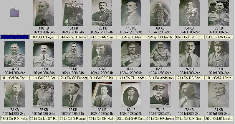 English Officers Commanding of a FF regiment in pre-partition India