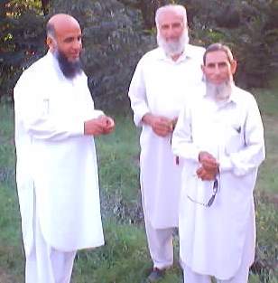 Prof Dr Abdul Rashid, Dr Muhammed Khan and Prof Dr A R Baig - all smiles after the successful completion of their campaign