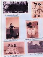 A page from Peggy McGill nee Haynes' personal photo album about CJM Murree where she was pupil from 1928-1936. Now settled in Canada