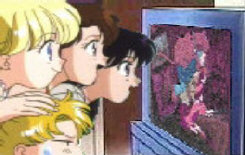 Mina, Rei, Lita, and Serena love Scooby, too!