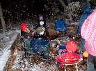 Eating Turkey in the Snow!