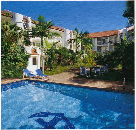 The heated pool.