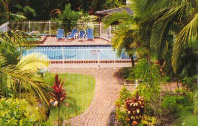 The heated pool.