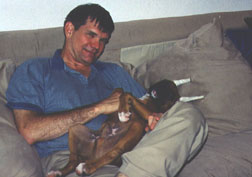 Scrapper in Doug's lap