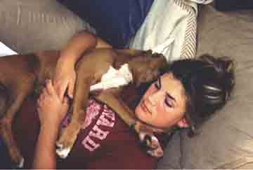Snuggling with Elisabeth