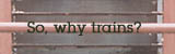 So, why trains?