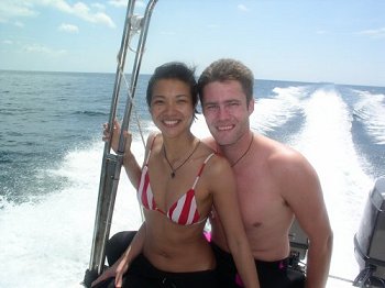after diving on the speedboat
