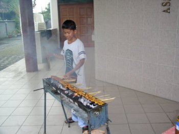 cooking satay