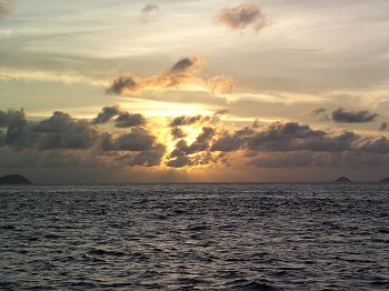 sunrise in the great barrier reef