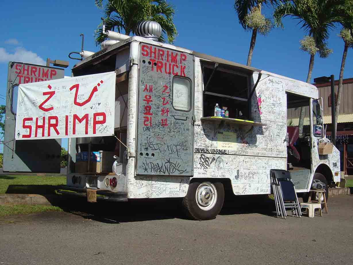 Migthy tasty killer shrimps from this shrimp truck...