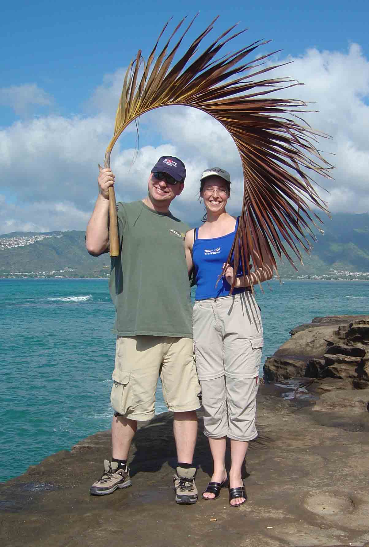 Under the palm trees...