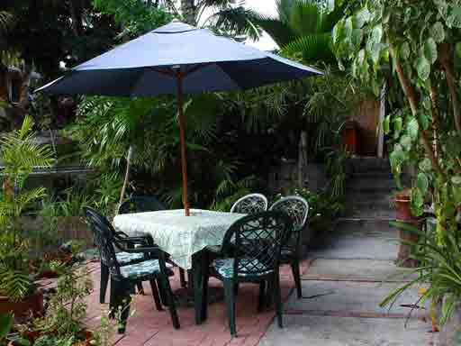Garden area of our paradise hideaway