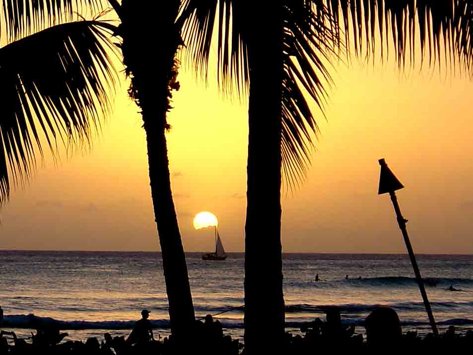Hawaiian magical sunset