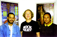 Mario Costa, Paulo Mal&aacute;ria e Ary Menezes gravaram o Suplemento Expo Rock 2000