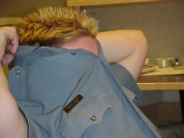 Ian hiding from the camera