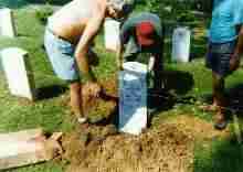Headstone Installation Step 3