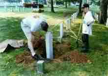Headstone Installation Step 2