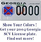 Georgia SCV license plate - click here for more info on how to get yours!