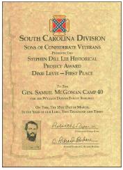 historical project award