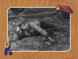 Dale playing with toy horse