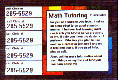Ad posted at local universities
