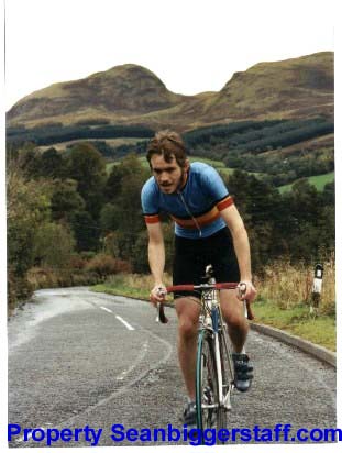 Sean doing cross-country cycling.