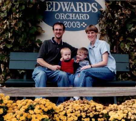 Christensen Family Enjoying the Orchard