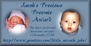 Jacob's Precious Preemie Award