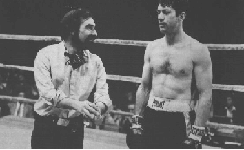 Marty con De Niro filmando "Toro Salvaje"