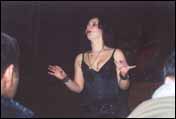 Sebnem singin' off stage