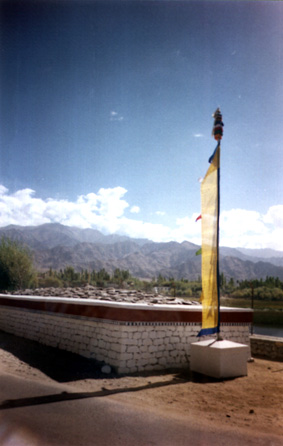 Buddhist prayer flags.