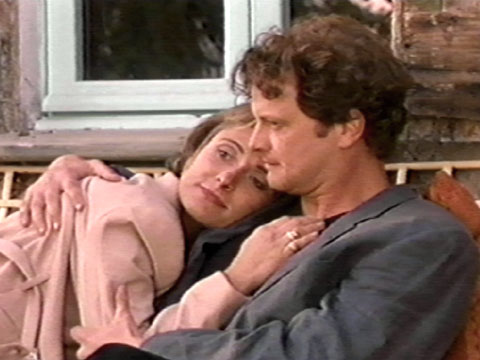 Colin Firth and Caroline Goodall