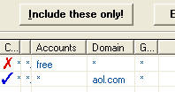 Filter options