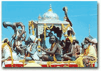Saints on their way of royal bath.. Click to have enlarged view.